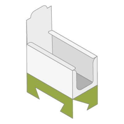 Counter display with snap lock base